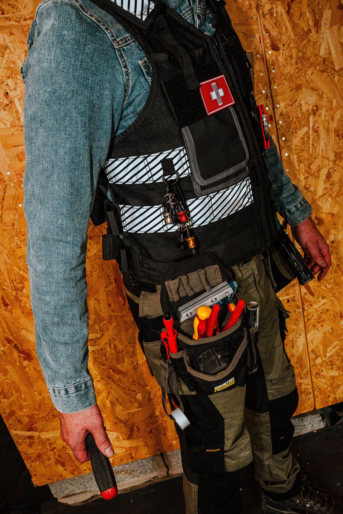 Monster Rigs Mechanical and Electrical Tool Vest Black or High Visibility